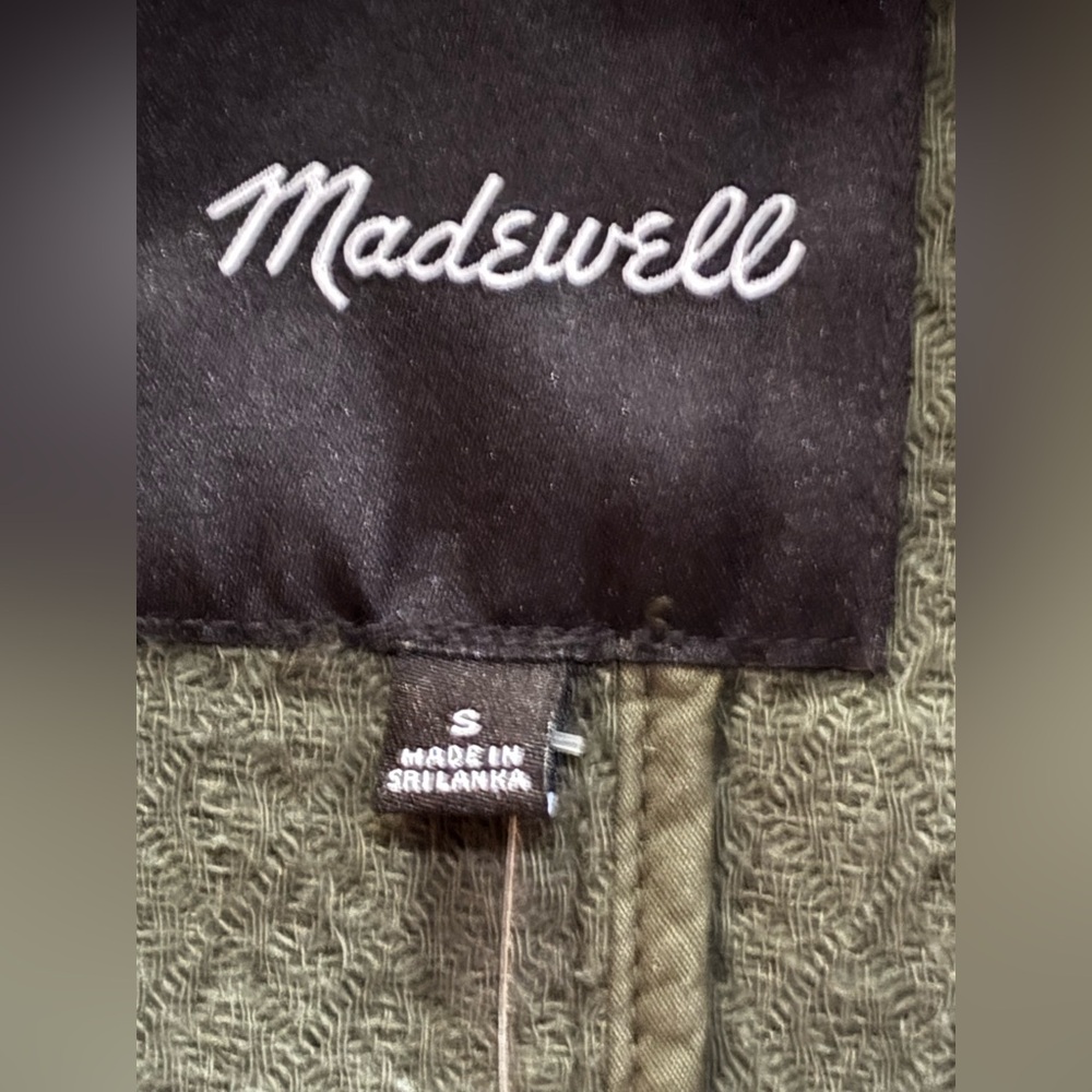 Madewell Diamond Jacquard Shaw Blazer Jacket ‘Dark Forest’ Sz SMALL $148 NWT - Picture 9 of 16